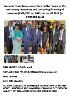 Group photograph at the national consultative conference on the AML/CFT Act review